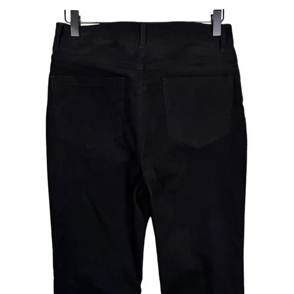 Antonio Melani Aria Black Corduroy Flare Mid Rise Classic Chino Pants - Picture 4 of 7
